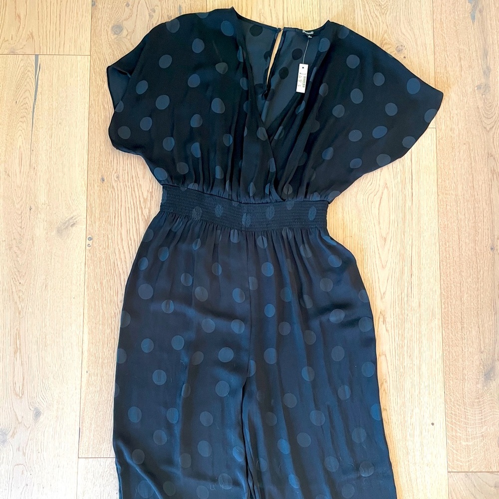 Black party-ready Madewell jumpsuit